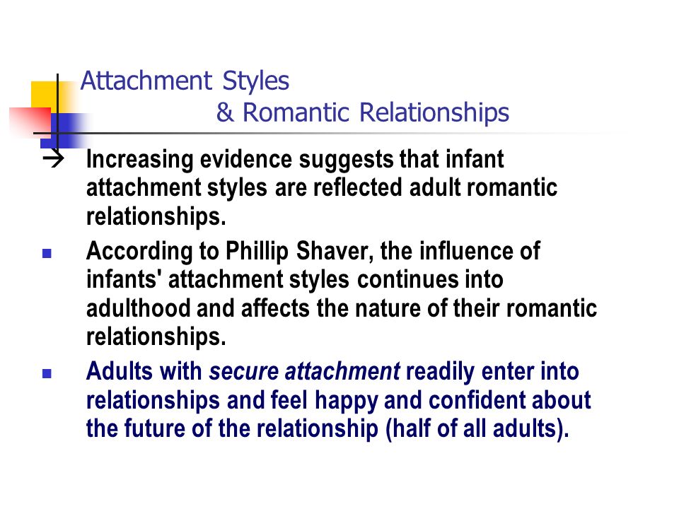 The attachment styles and the relationship differences